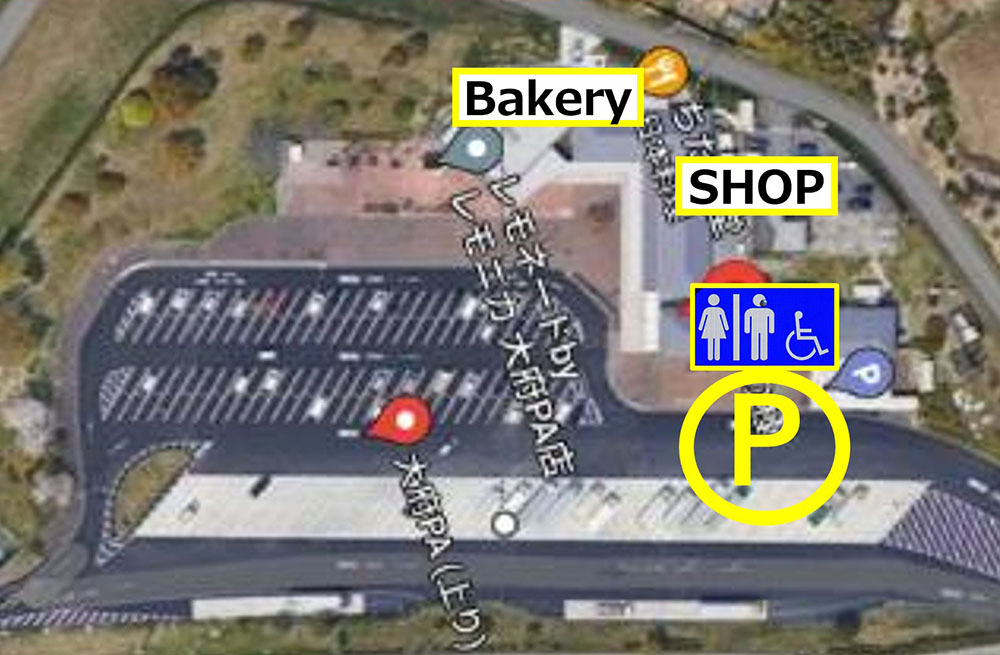 Map：EV Charging station  at obu PA(outbound)